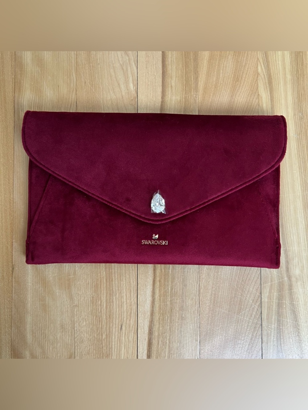 Swarovski Burgundy Crystal-Embellished Clutch